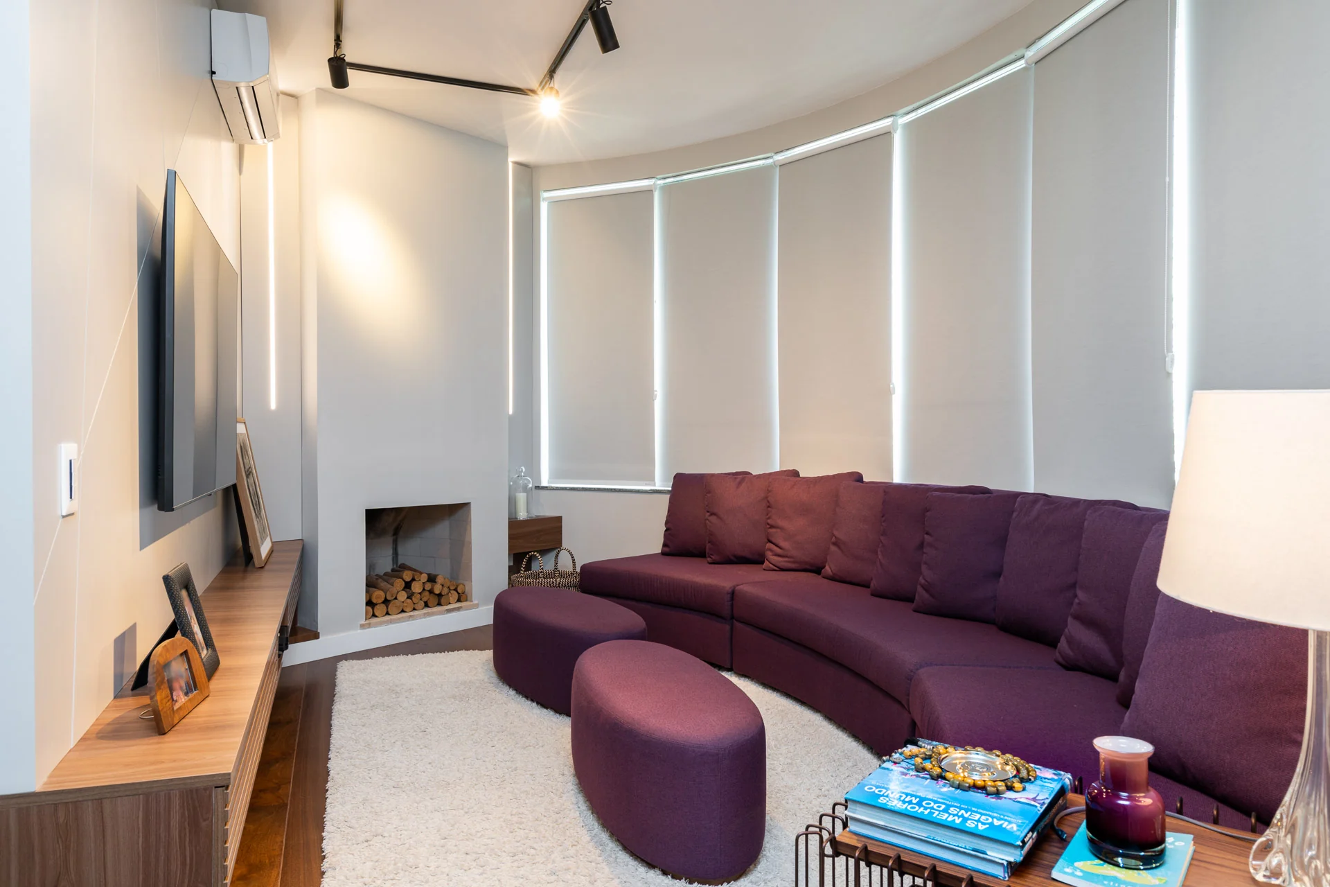 Sala com lareira